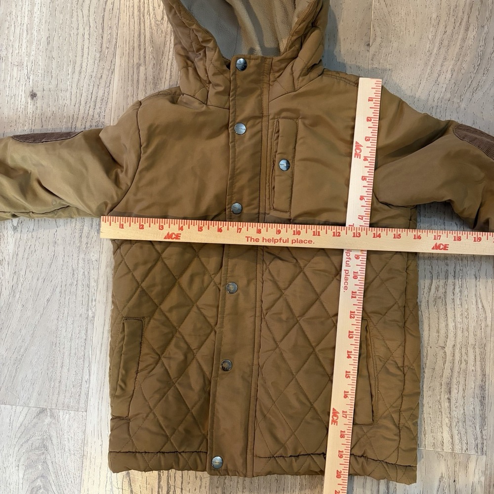 Perry Ellis Boy's‎ Quilted Jacket With Sherpa Lining size 8 Hooded Warm - Picture 3 of 10